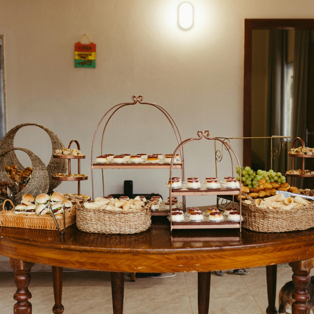 Gold buffet & live counters by Lord's Grace caterers