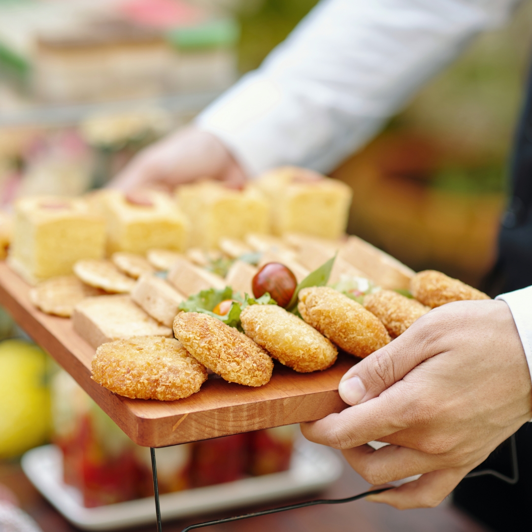Gold buffet & live counters by Lord's Grace caterers